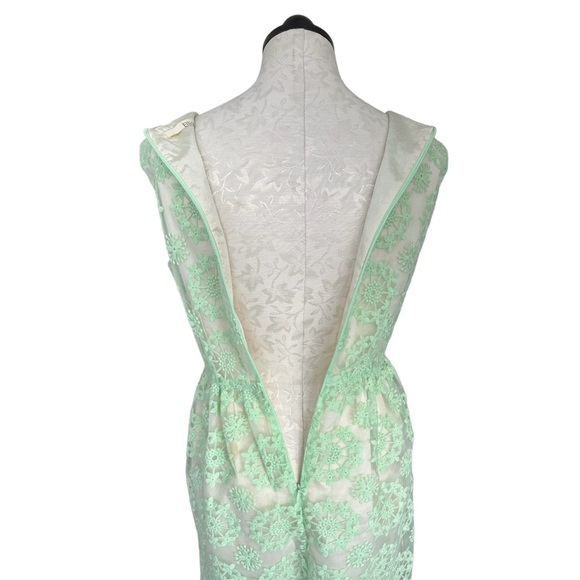 Ellison Green Lace Overlay Dress Sleeveless Zip - Picture 15 of 16